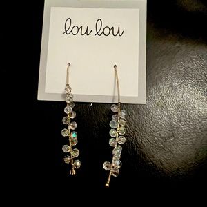 Lou Lou PNI Glass Bead Open Gold Plated Hoop.  Brand New.